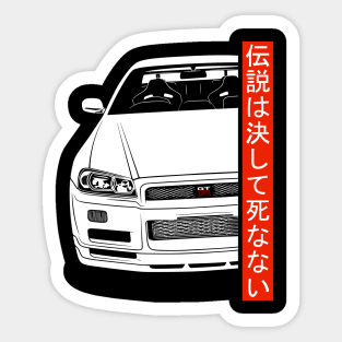 R34 GTR Skyline JDM Tuning Car Sticker